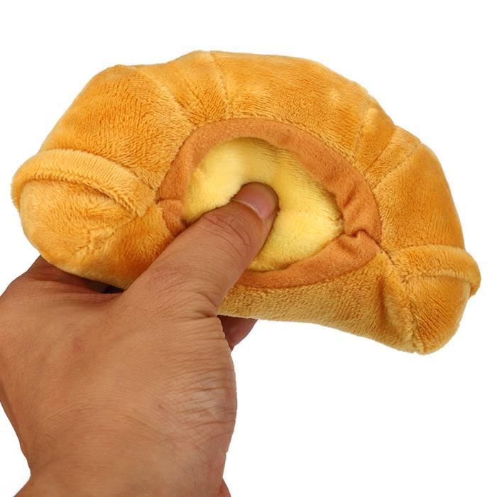 VINGVO jouet mignon pour chien Croissant Croissant peluche chien jouets dr les interactifs chiens m cher couinement jouets pour