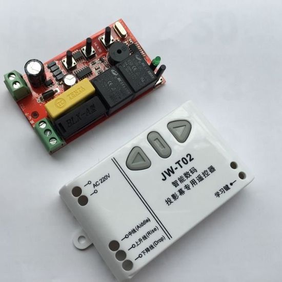 iFutniew - T02 AC 220 V Moteur sans fil Interrupteur de commande à distance haut/bas Contrôle de moteur tubulaire vers l'avant et l'arrière TX RX