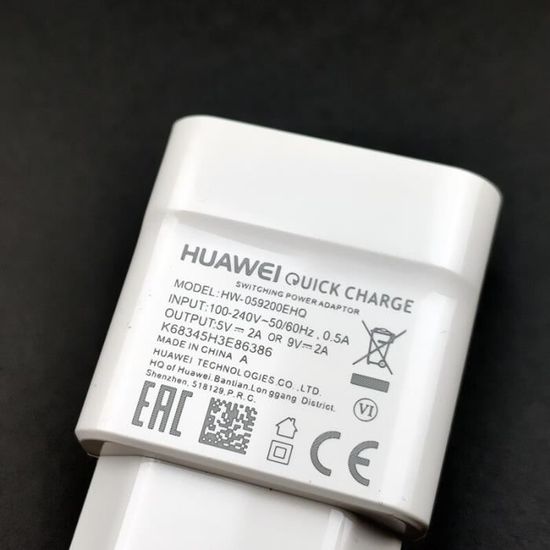 Chargeurs,Chargeur d'origine Huawei P30 Lite 5V-2A ue adaptateur secteur US  câble usb type c pour p20 - Type EU Charger x Cable - Cdiscount Informatique