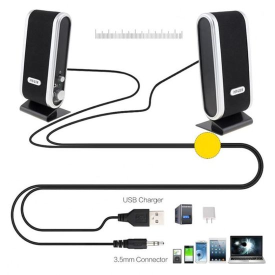 Haut-Parleur D'Oreiller DIY 3.5mm - Blanc - Portable Pour MP3, Téléphone, Lecteur CD