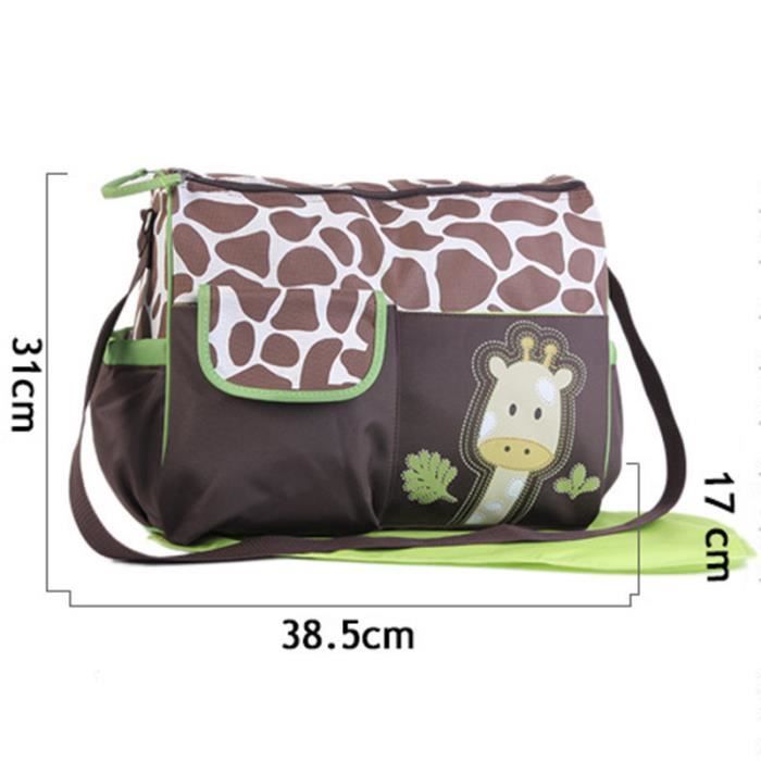 Sac langer b b girafe Vert Cdiscount Pu riculture Eveil b b