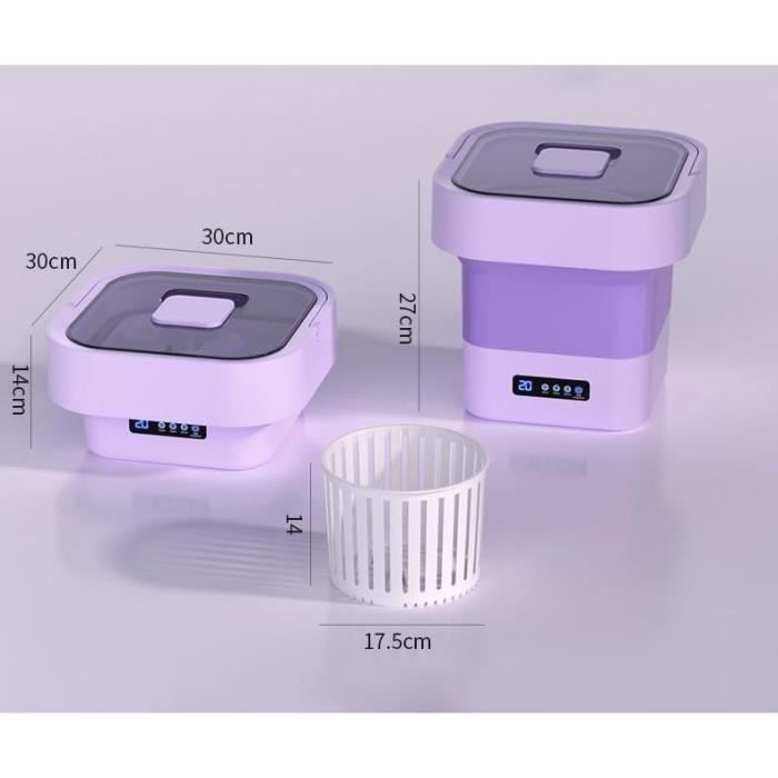 Mini Machine À Laver Pliante 8L Violet Lumière Stérilisation Portable  Sous-Vêtements 10W Machine À Laver Violet A1 - Cdiscount Electroménager