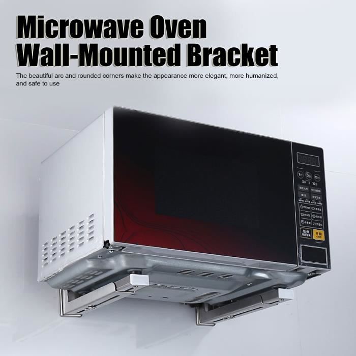 Acheter Support de four à micro-ondes en acier inoxydable 304, support  mural rétractable de cuisine, épaississement