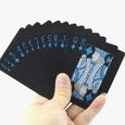 54pcs Waterproof PVC cartes de jeu Set pure Color Black Poker Carte WDD70912281-0