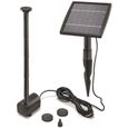 Kit pompe solaire pour vasque ou petit bassin - ESOTEC - Fountain - Débit 140L/h - Noir-0