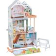 Maison de poupées en bois Hallie - KIDKRAFT - 30 accessoires - Son et lumière-0