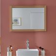 Miroir de salle de bain mural en bois PALM - MOB-IN - L50 x H70 - Design naturel-0
