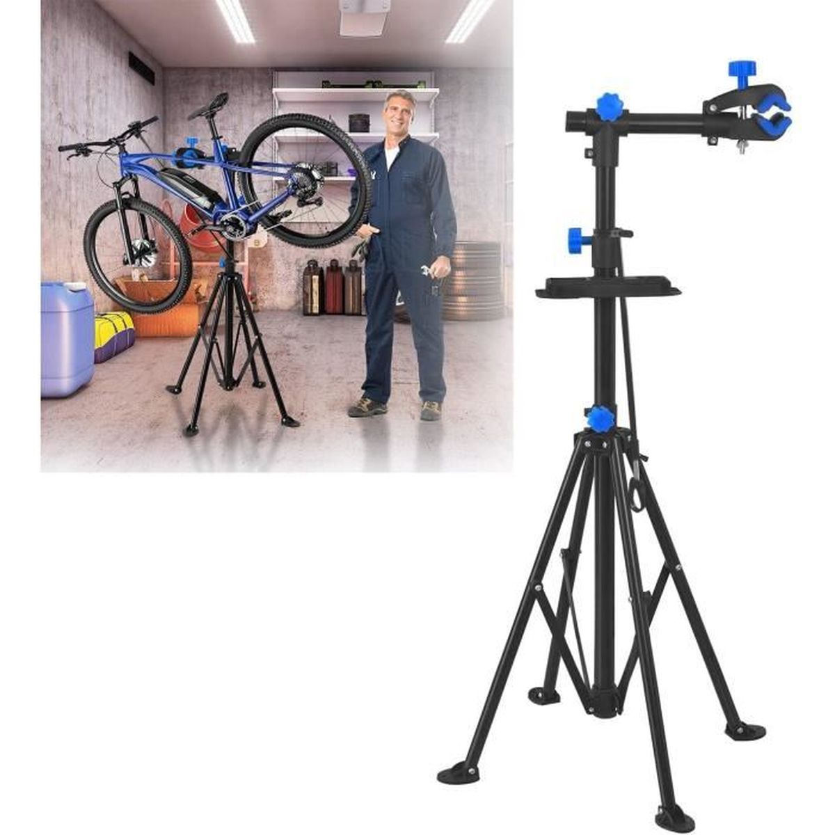 Support De Montage Vélo Rockbros - Porte-vélo D'atelier Jusqu'à 50kg, Pour Réparation VTT/route