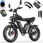 RIDSTAR Vélo Électrique-20"*4.0 pneus tout terrain-Moteur 2000W-Batterie Amovible 52V/40Ah-Autonomie 80-120km-Shimano 7 vitesses-Noir