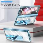 RNGCPTO Coque Samsung Galaxy Z Fold 4 Antichoc avec Intégré Support, Full Protection avec Protection d'écran et Fente pour Stylet S bleu