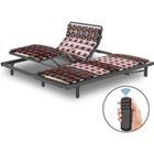 Sommier Relaxant Electrique by Sampur | 100% Plots Ergonomiques | 2x70x190 cm | Literie de Relaxation Electrique Encastrable
