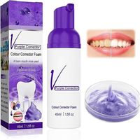 Dentifrice moussant, Dentifrice Blanchissant les Dents Violettes, Dentifrice Nettoyage des Dents Dentifrice Soins Dentaires-45ml