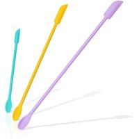 3 pcs Spatules en Silicone Multicolore Mini spatules en Silicone Ustensiles en Silicone Spatule Dernière Goutte avec Conteneu [322]