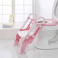 Reducteur de Wc Bébés Siège de Toilette Sûr et Confortable Rose + Blanc