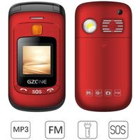 Téléphone grosses touches mobile sénior à clapet - Double écran LCD - Sonnerie et volume ultra fort - Bouton SOS