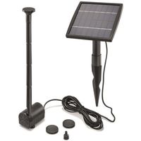 Kit pompe solaire pour vasque ou petit bassin - ESOTEC - Fountain - Débit 140L/h - Noir
