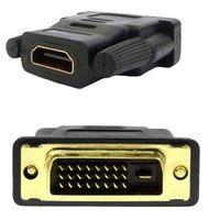Adaptateur NELBO DVI (mâle) vers HDMI (femelle), blindé, plaquées or, haute qualité, produit neuf