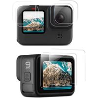 ®cBOX 2 Kits de 3 Films Protecteur en Verre Trempé pour GoPro HERO BLACK 9 et 10