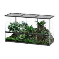 Terrarium paludarium reptile et amphibien 132x45x75 - Terratlantis Noir