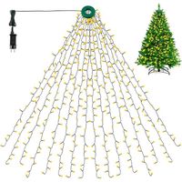 Guirlande Lumineuse Sapin De Noël 400 LED - 16 Brins De 2m - 8 Modes - IP65 étanche - Pour Sapin De 1,8 à 2,4m - 9