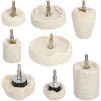 Roue De Polissage En Feutre Et Coton 150/200 Mm – Kit Tampon Peluche 6/8 Pouces Pour Polir Métal, Bijoux, Meubles & Auto