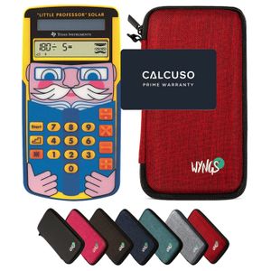 CALCUSO Pack Base Rouge TI-30 ECO RS + Housse WYNGS + Garantie 5 Ans - Calculatrice Scientifique Étudiante