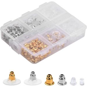 Sachet De 200 Fermoirs Embouts Plastique Pour Boucles D'oreilles - Taille 4x4mm, Trou 1mm