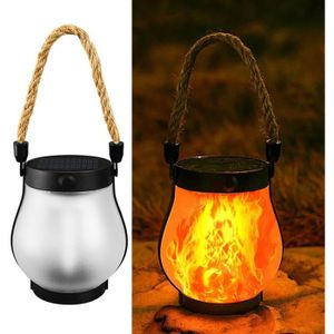 2 Lanternes Solaires à Flamme Vacillante - IP65, étanches, Avec Détecteur Crépusculaire, Pour Extérieur - 3