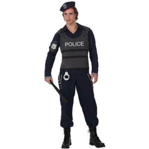 DÉGUISEMENT - PANOPLIE Déguisement policier adulte avec gilet pare-balles