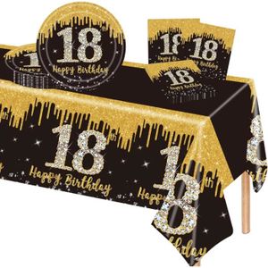 Bluey Party Supplies Lot de 16 assiettes et serviettes de table de 22,9 cm  avec bougies d'anniversaire