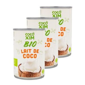 HUILE - LAIT MASSAGE Lot 3x Lait de coco BIO - Boîte 400ml