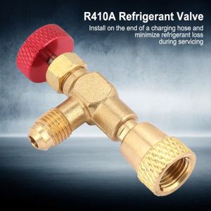 RACCORD - VANNE Vanne d'arrêt d'eau, vanne de contrôle de débit d'eau de haute qualité, pour tuyau de charge de réfrigérant pour R410A