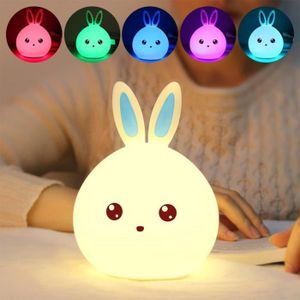 Czemo Veilleuse Enfant Rechargeable Lampe de Chevet USB Veilleuse Bébé  Silicone Lampe de Nuit avec Pile