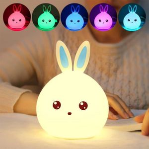 VEILLEUSE BÉBÉ Veilleuse Lapin LED - CODREAM - Multicolore - Enfant - Blanc - Rechargeable USB