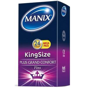 PRÉSERVATIF MANIX Boîte de 24 préservatifs King Size Max - Maximum comfort - Plus large et plus grand