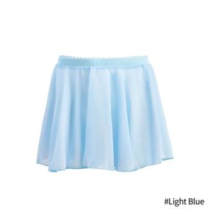 JUPE Mini jupe de Ballet pour filles,tenue de danse,en mousseline de soie,blanche,noire,à nouer,9 couleurs,pour - Light Blue-150-170CM