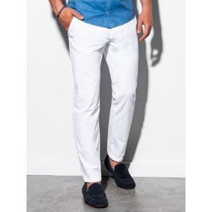 Pantalon chino blanc homme - Cdiscount