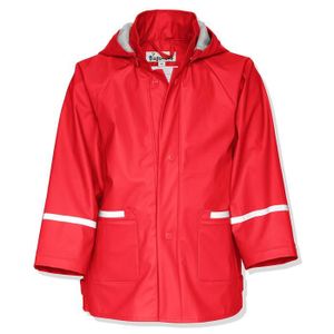 CHARBON À CHICHA Playshoes  - Blouson Garçon  Waterproof Raincoat - Rouge (Red) - FR : Taille unique (Taille fabricant : 3-4 ans) - 408638-8