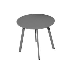 TABLE BASSE Table basse de jardin - PROLOISIRS - Massaï - Acier epoxy - ø 40 cm - Graphite