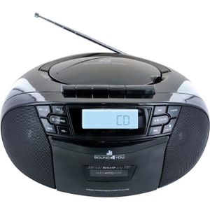 RADIO CD CASSETTE 658026 Lecteur Cd Avec Cassette Et Radio Mp3 Conne