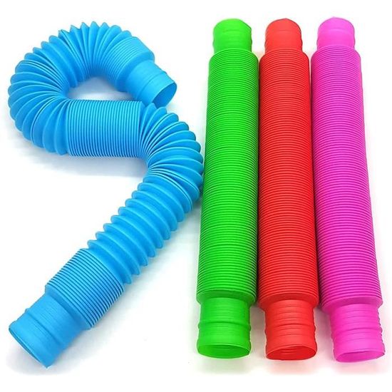 16 Pièces Pop Tubes Mini Tubes Extensibles Sensoriels Tube