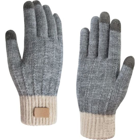 Gants D’hiver Convertibles Pour Femmes Et Hommes – Mitaines Chaudes En Tricot Avec Rabat – 2 Paires – Conduite, Ski, Quotidien