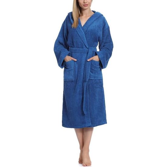 Serviette De Bain 100% Coton - Enveloppe De Douche Avec Poche - Éponge Douce Pour Spa Et Maison