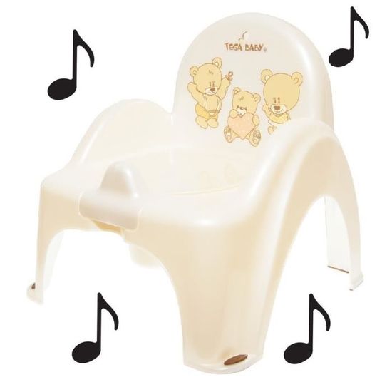Pot de toilette musical pour b/éb/é enfant fauteuil chaise couleur vert avec th/ème animaux Safari