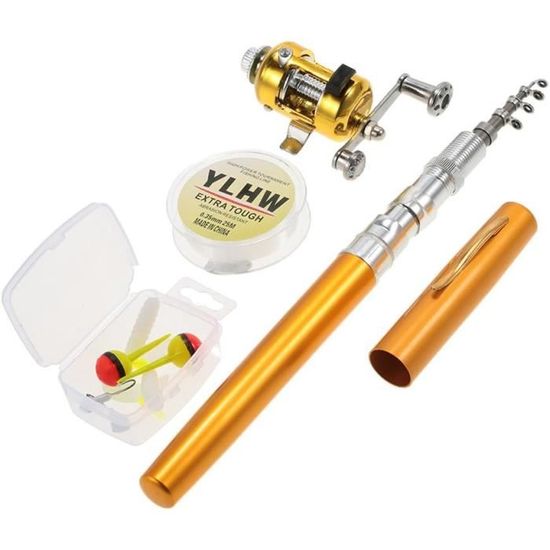 Canne Traine HUIOP - Canne Pêche Télescopique Moulinet Combo