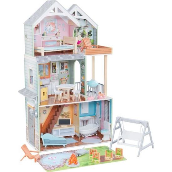 Cute À faire soi-même Artisanat miniature maison de poupées-En Bois Maison de Poupée & Lumières-Rapide Post 