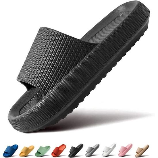 Cuidado Claquettes De Douche Antidérapantes Hommes Femmes - Chaussons Piscine Plage Bleu