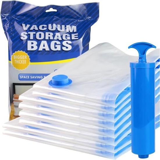 Gain De Place Sacs Rangement Sous Vide 4M 60x40cm 4L 80x60cm