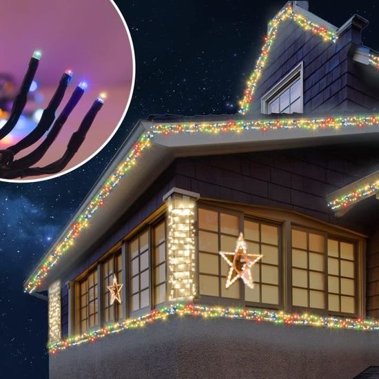 Sapin De Noël Métallique 180 Cm Avec Guirlande 480 LED Et étoile Lumineuse - Lunartec - Neuf