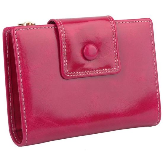Yaluxe Femme Portefeuille Bourse Petite Pliant Leger Mince Cuir Enduit Boite Cadeau Rose Rose Cdiscount Bagagerie Maroquinerie